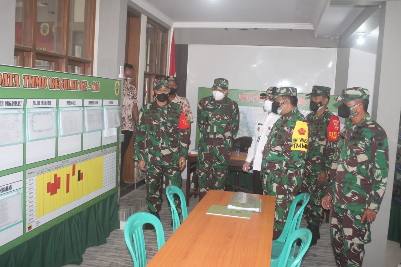 Tim Wasev PJO Kunjungi Tentara Manunggal Membangun Desa (TMMD) Reguler Ke-111 Kodim 0718/Pati